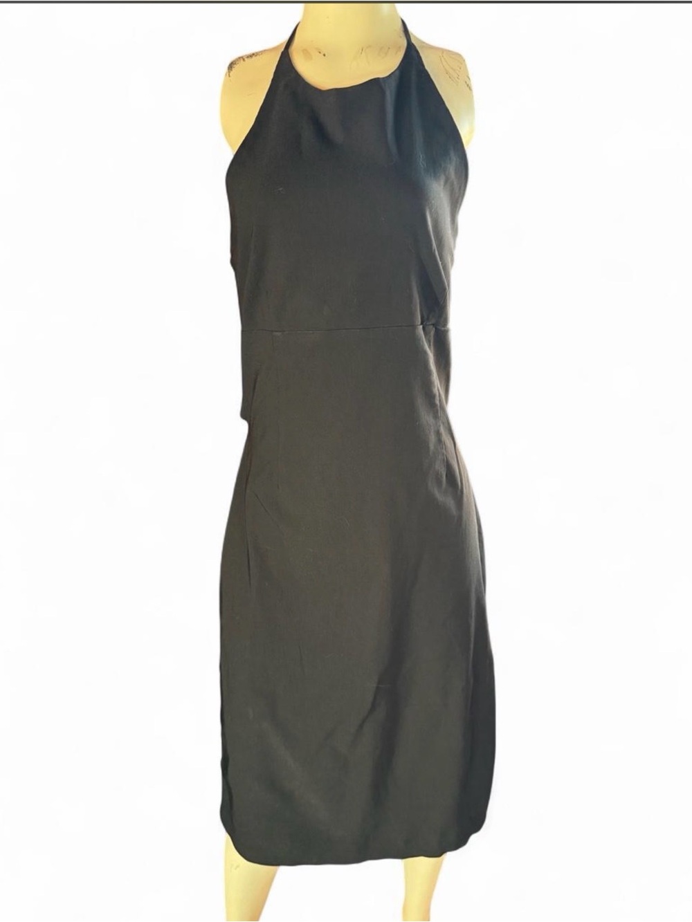 WINDSOR Black Halter Midi Dress - Sleek Women's Dress